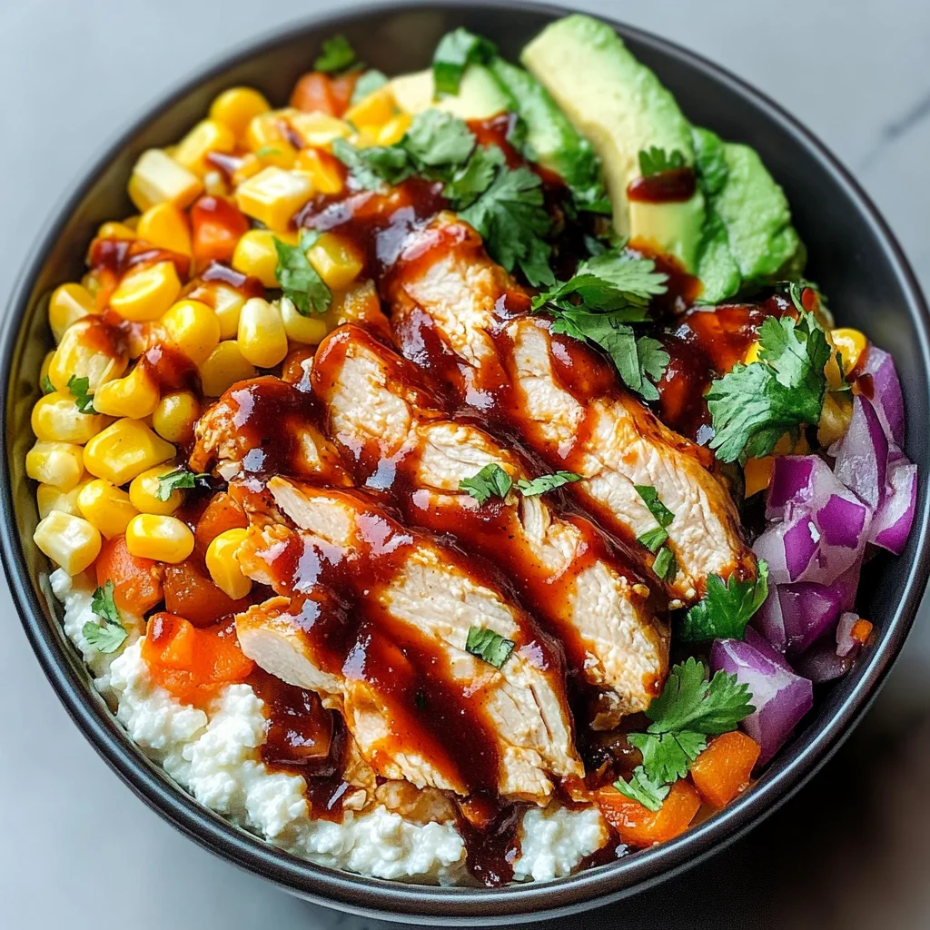 BBQ Chicken Cottage Cheese Bowl