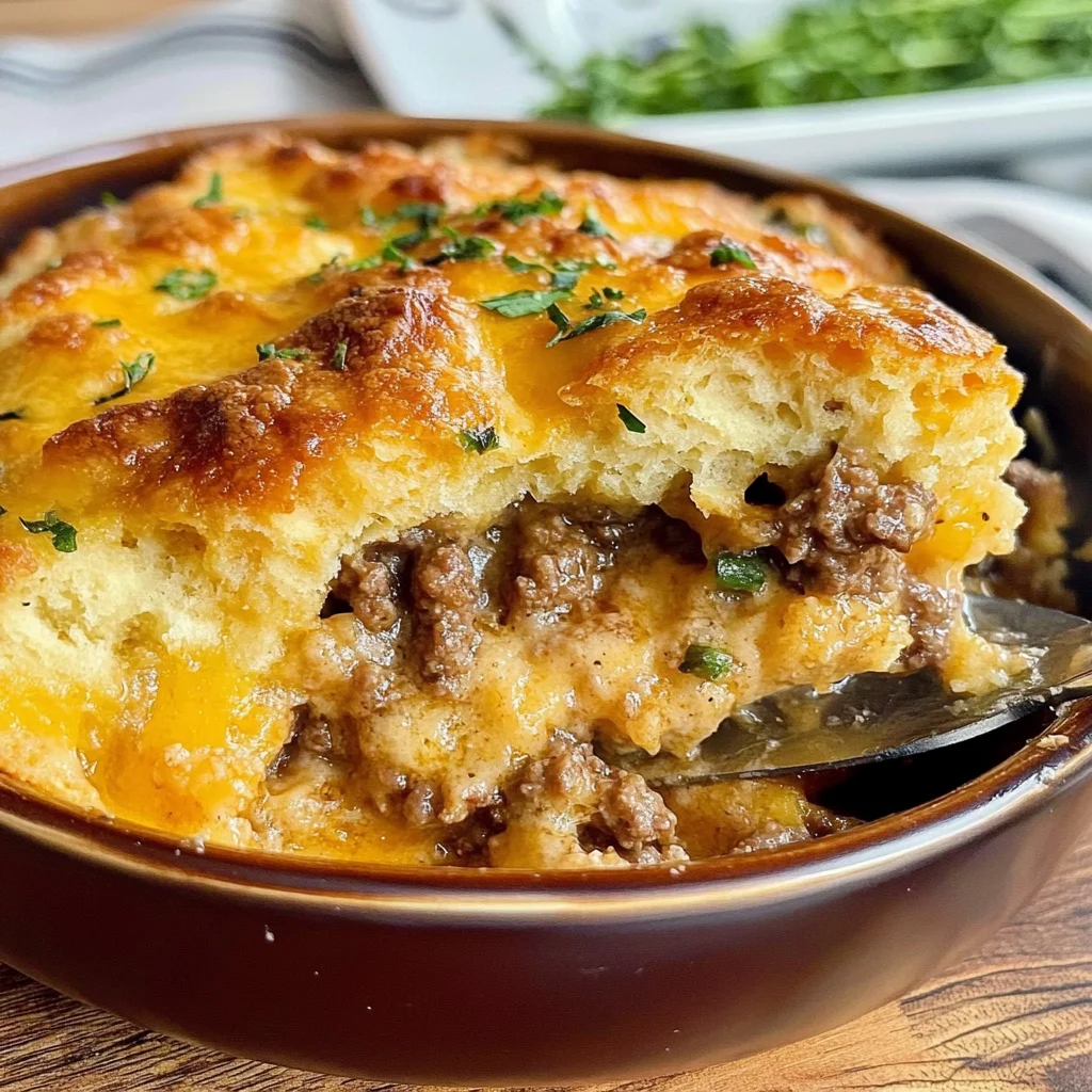 Cheddar Bay Ground Beef Cobbler