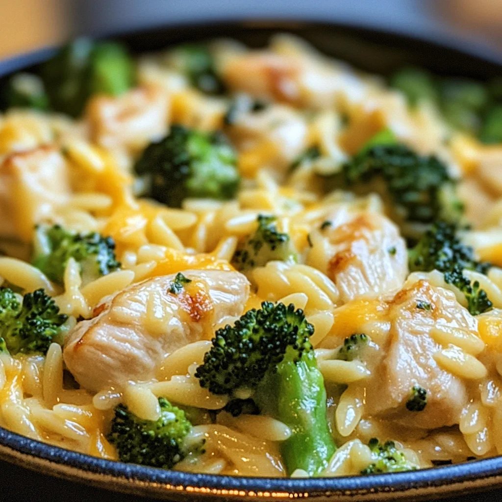 Cheesy Chicken Broccoli Orzo