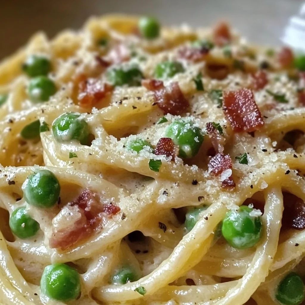 Creamy Bacon and Pea Carbonara: A Delicious Easy Recipe!