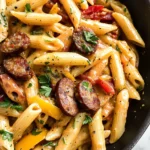 Creamy Cajun Sausage Pasta