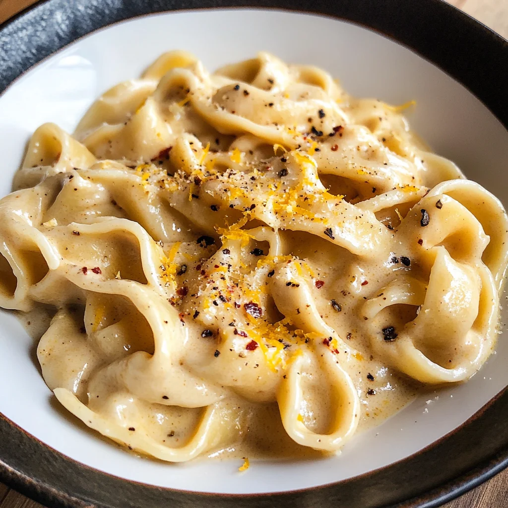 Creamy roast garlic and lemon pasta sauce