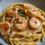 Easy Creamy Shrimp Linguine Recipe (with Garlic)
