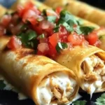 Baked Cream Cheese Chicken Taquitos