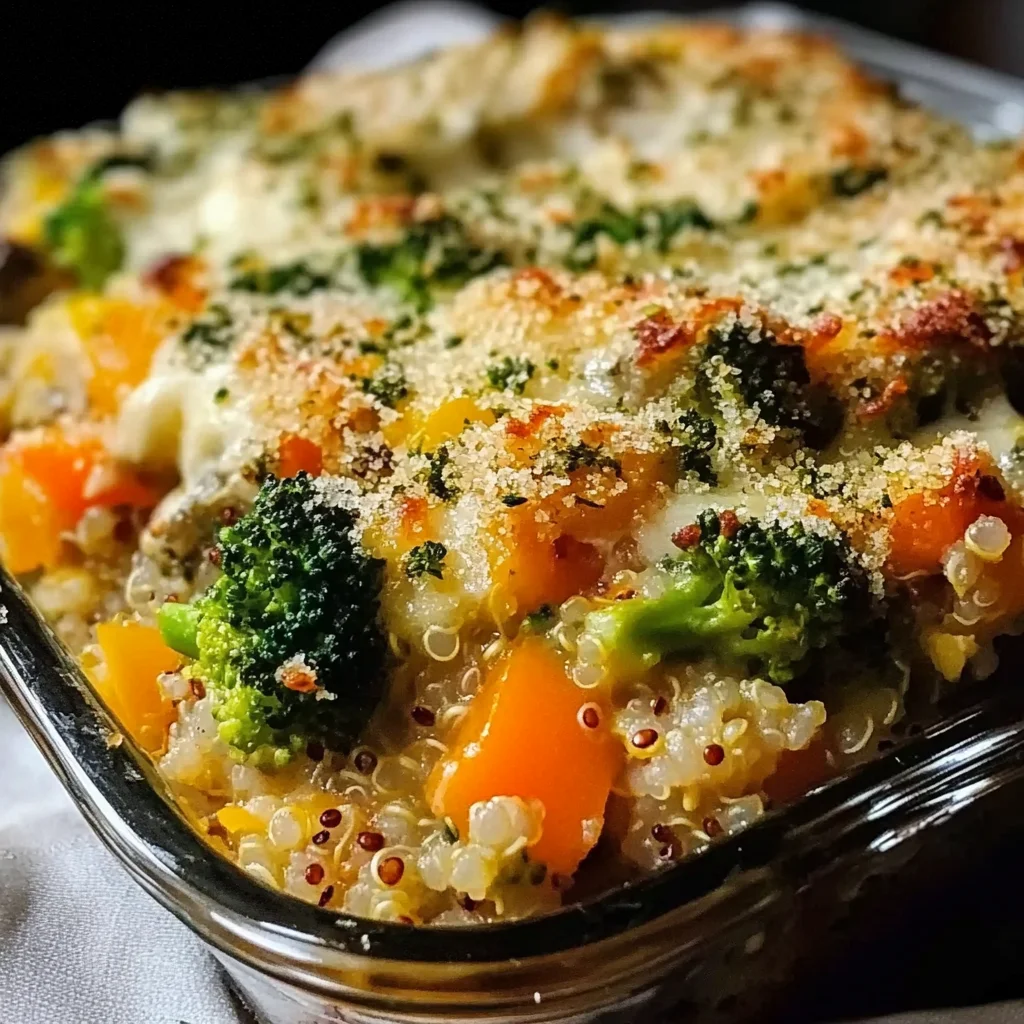 Cheesy Veggie Quinoa Casserole