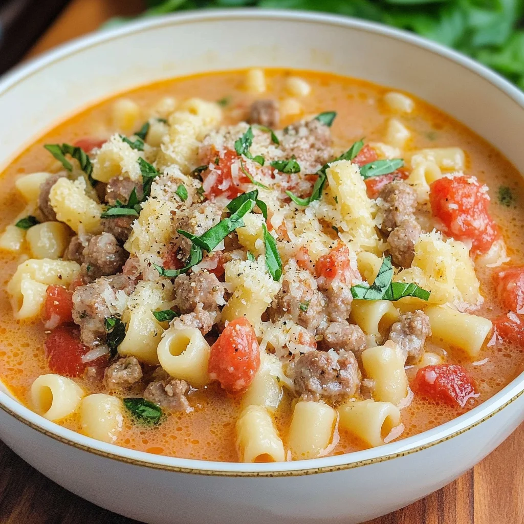 Creamy Parmesan Italian Sausage Soup