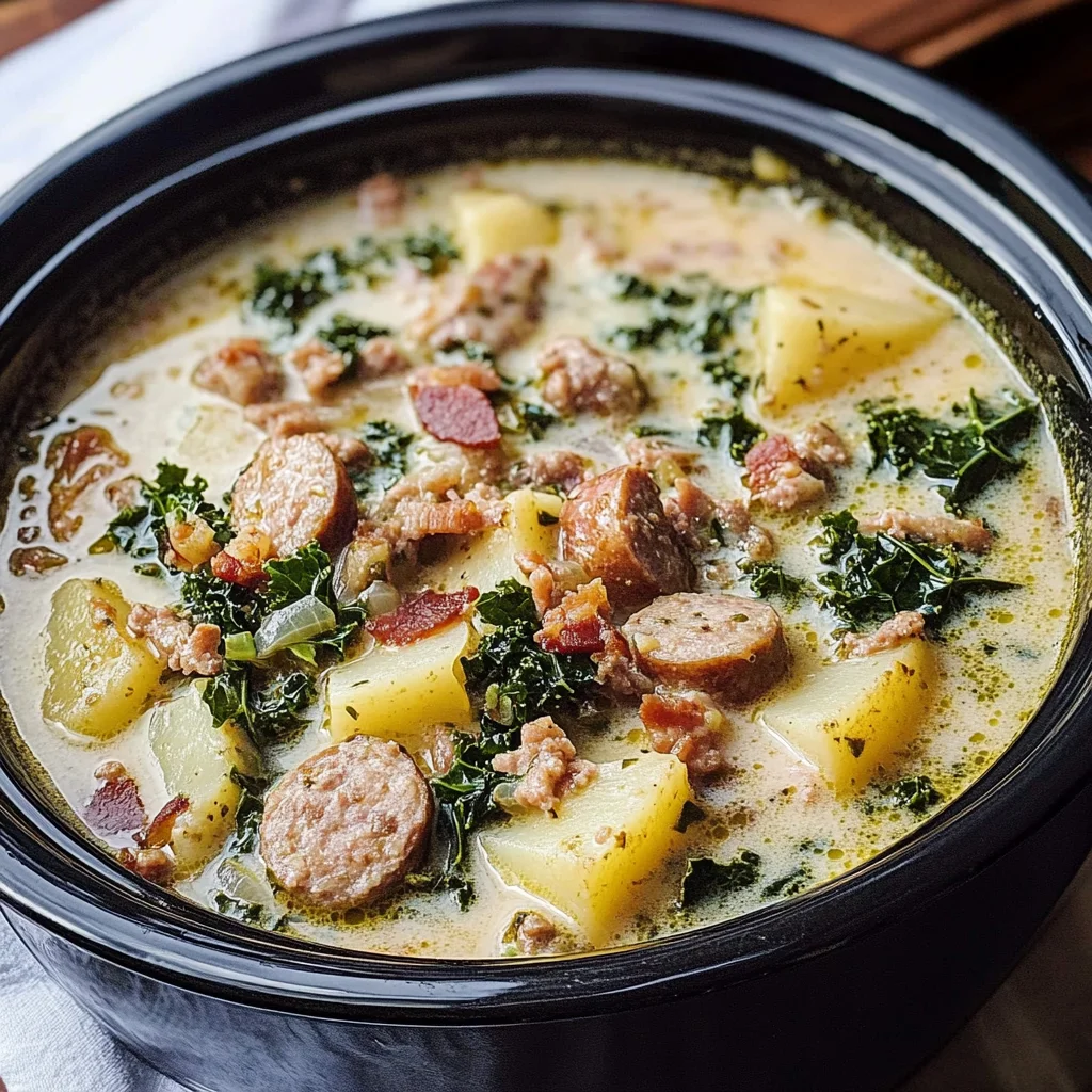 Crock Pot Zuppa Toscana Sausage Potato Soup