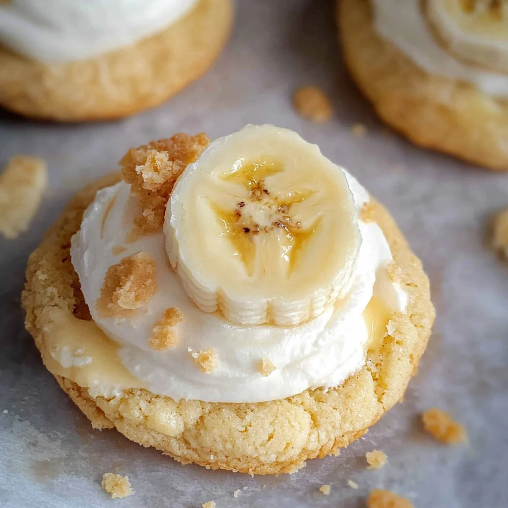 Crumbl banana cream pie cookies