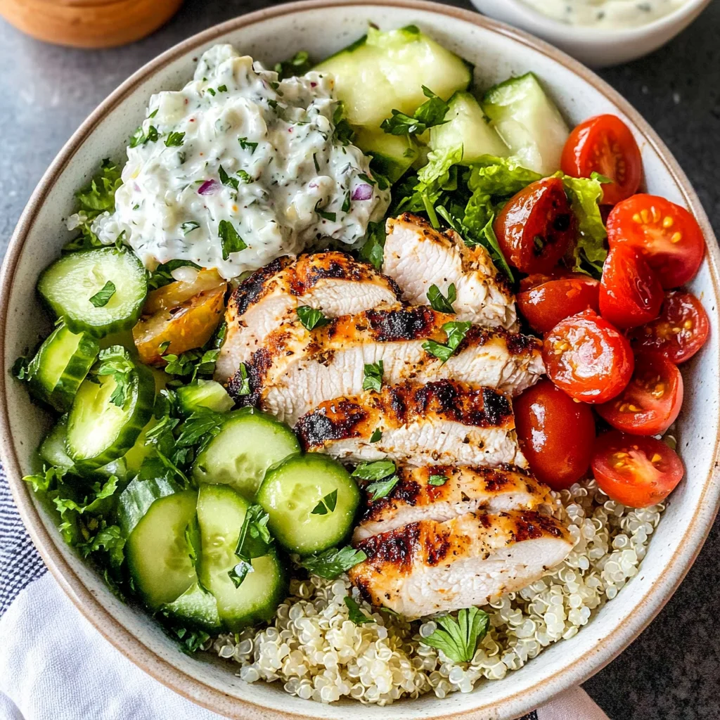 Greek Chicken Bowls