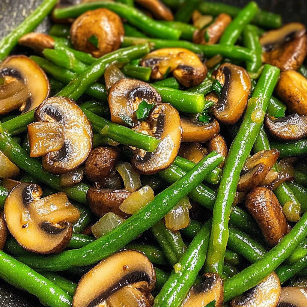 Green Beans and Mushrooms