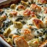 High-Protein Spinach and Artichoke Chicken Casserole