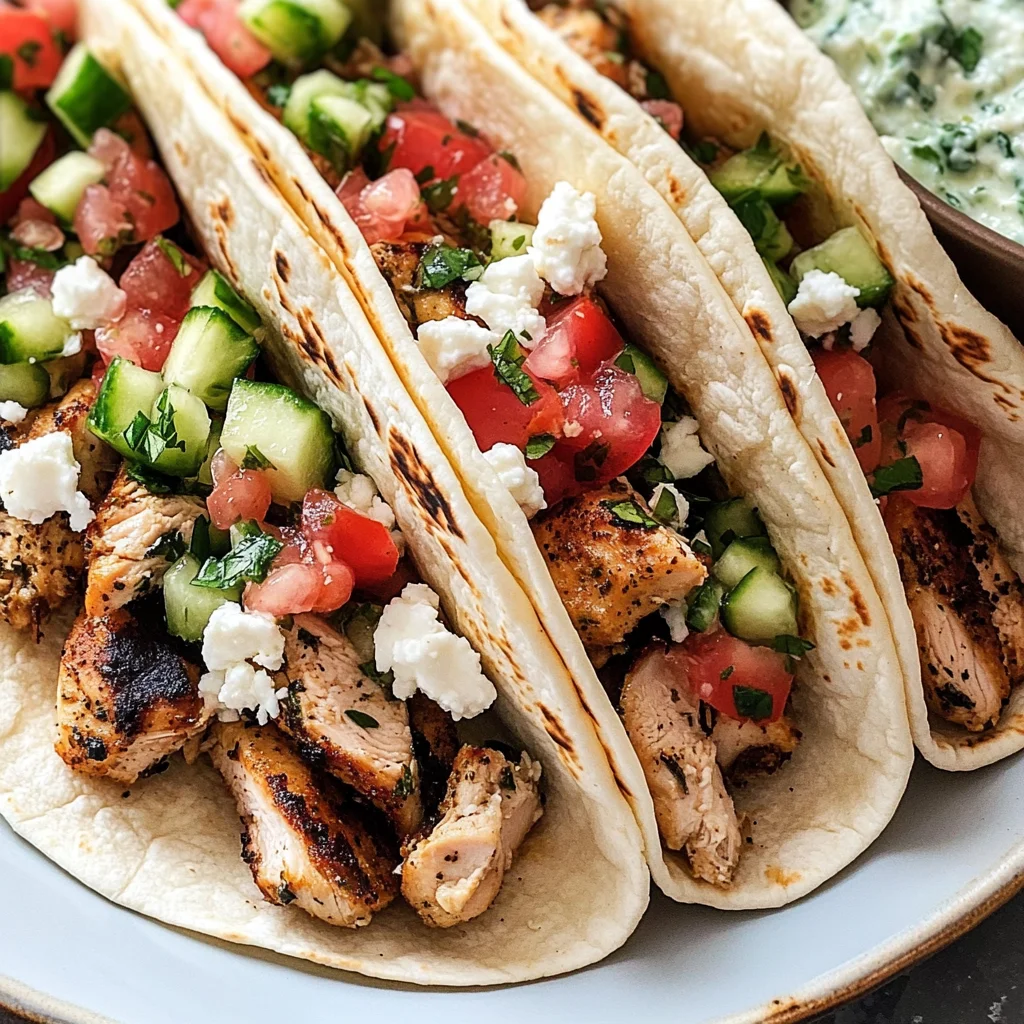 Mediterranean Chicken Tacos