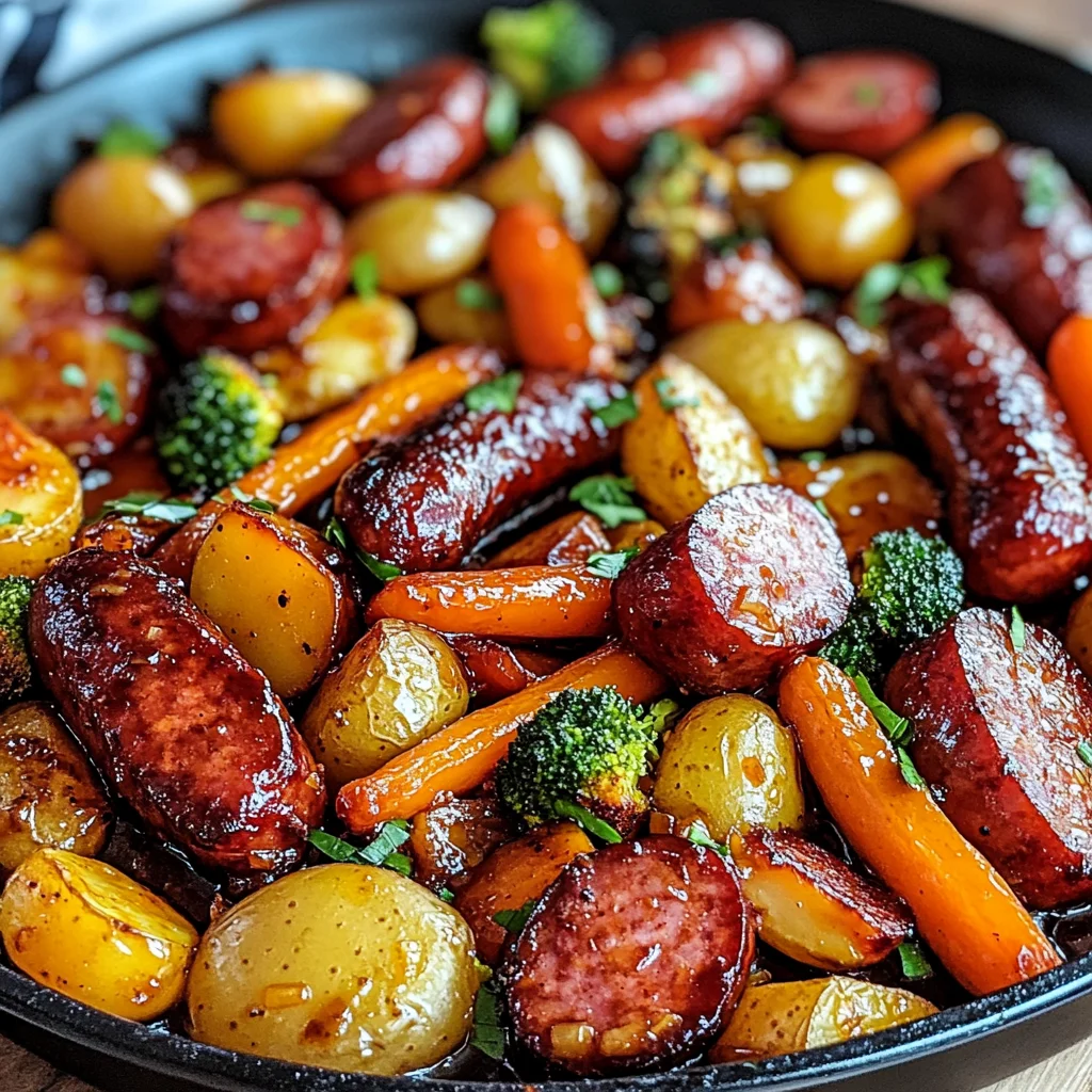 One-Pan Honey Garlic Kielbasa & Veggies for Busy Nights
