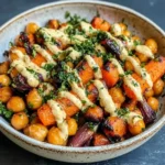 One-Pan Roasted Carrot and Chickpea Bowl