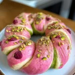 Raspberry Pistachio Sourdough Bagels