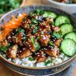 Sticky Chicken Rice Bowls