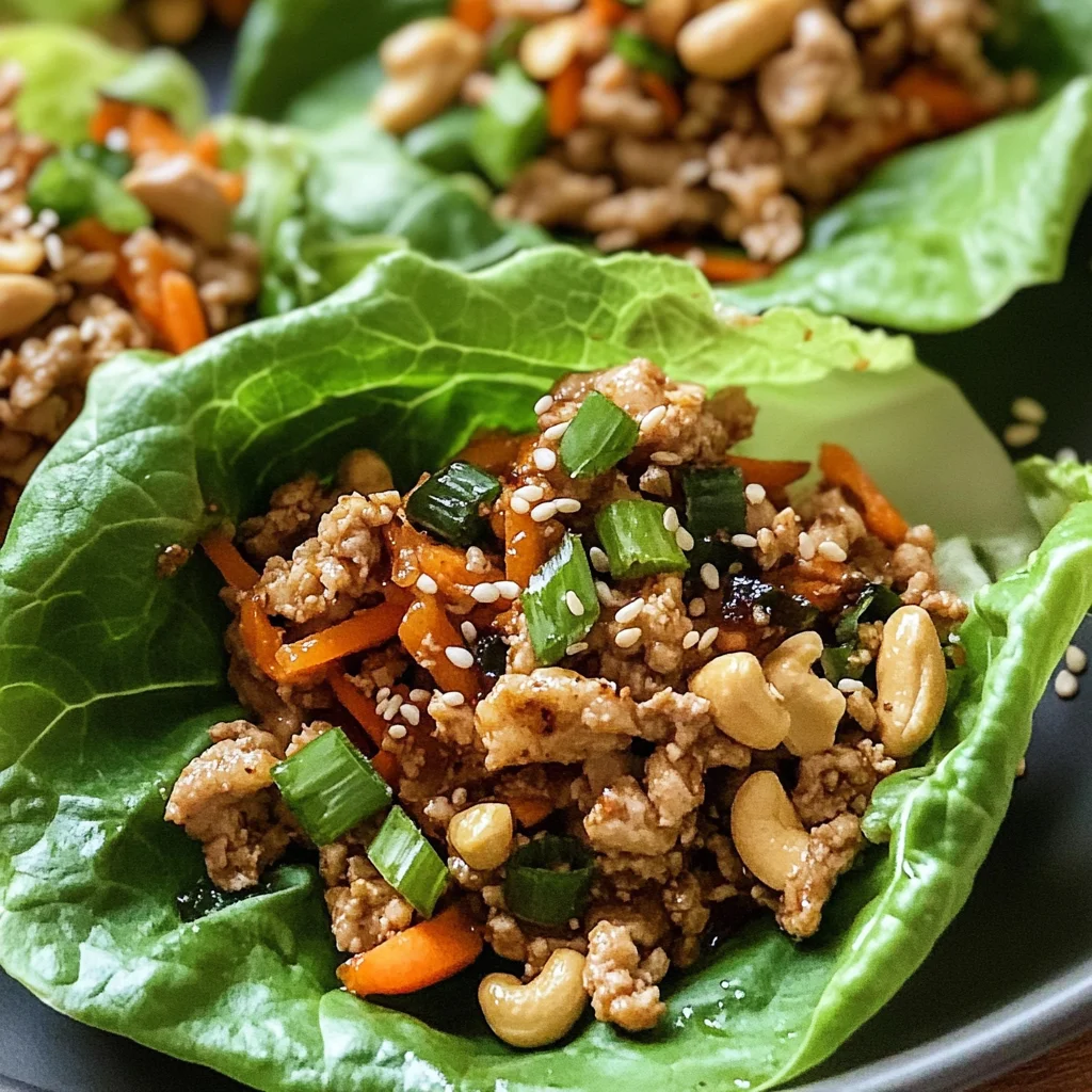 Thai Chicken Lettuce Wraps