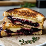 Blackberry Balsamic and Brie Grilled Cheese