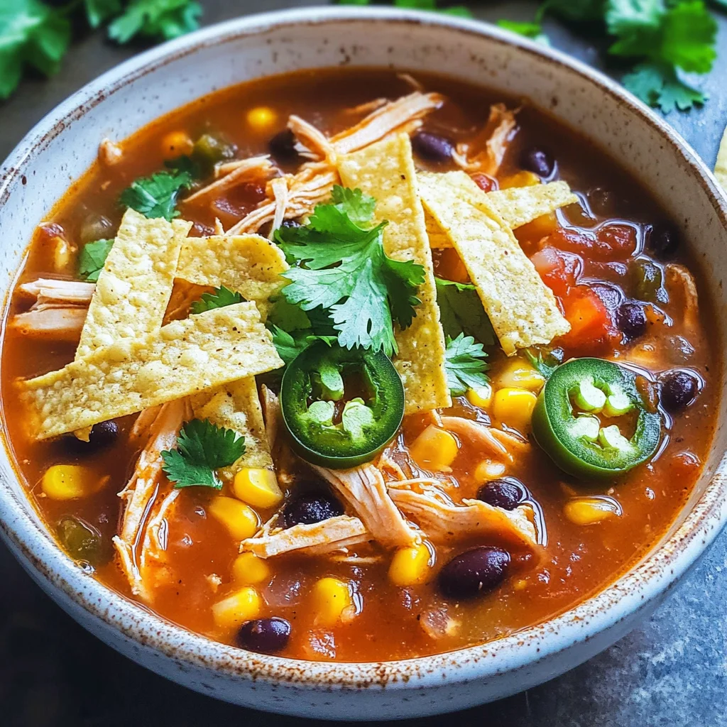 Easy Chicken Tortilla Soup Recipe