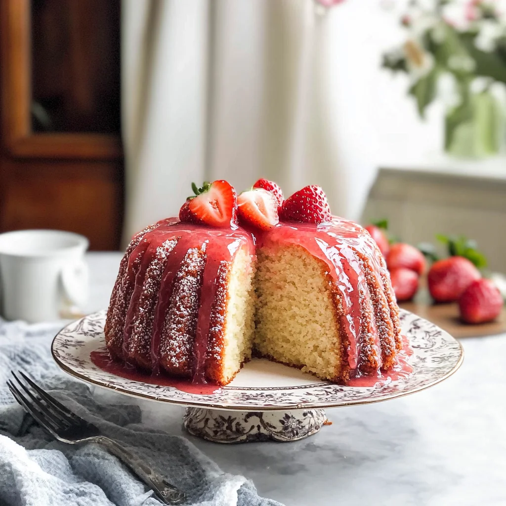 Fresh Strawberry Pound Cake Recipe
