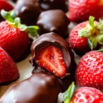Frozen Chocolate Covered Strawberry Bites