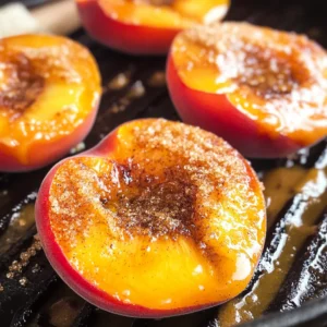 Grilled Peaches with Cinnamon and Brown Sugar