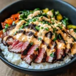 Korean BBQ Steak Rice Bowls with Spicy Cream Sauce: An Incredible Ultimate Recipe