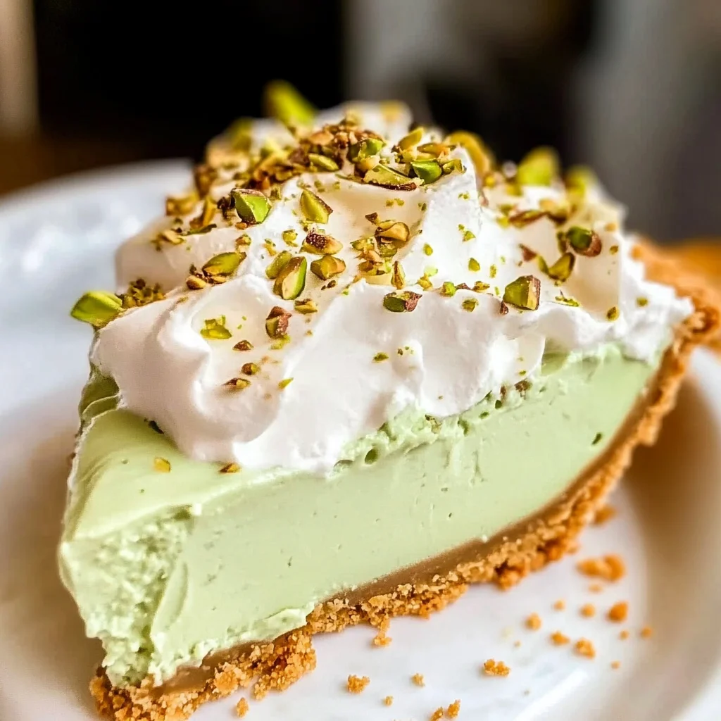 No Bake Pistachio Cream Pie