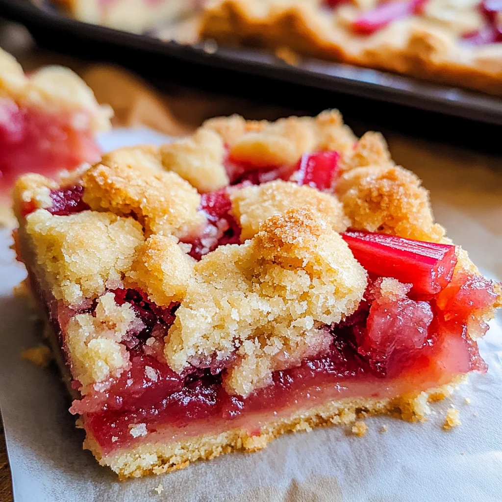 Rhubarb Bars with Shortbread Crust