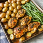 Sheet Pan Honey Mustard Chicken, Beans and Potatoes