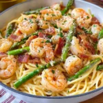 Shrimp Asparagus Carbonara