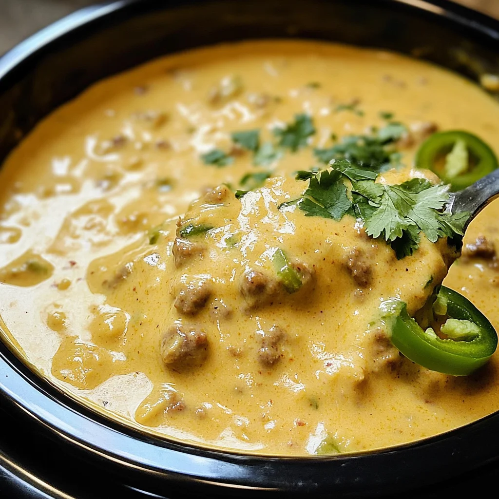 Slow Cooker Beef Queso Dip