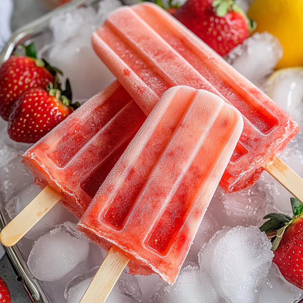 Strawberry Lemonade Popsicles