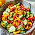 Viral TikTok Cucumber & Bell Pepper Salad