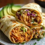 BBQ Chicken Coleslaw Wraps