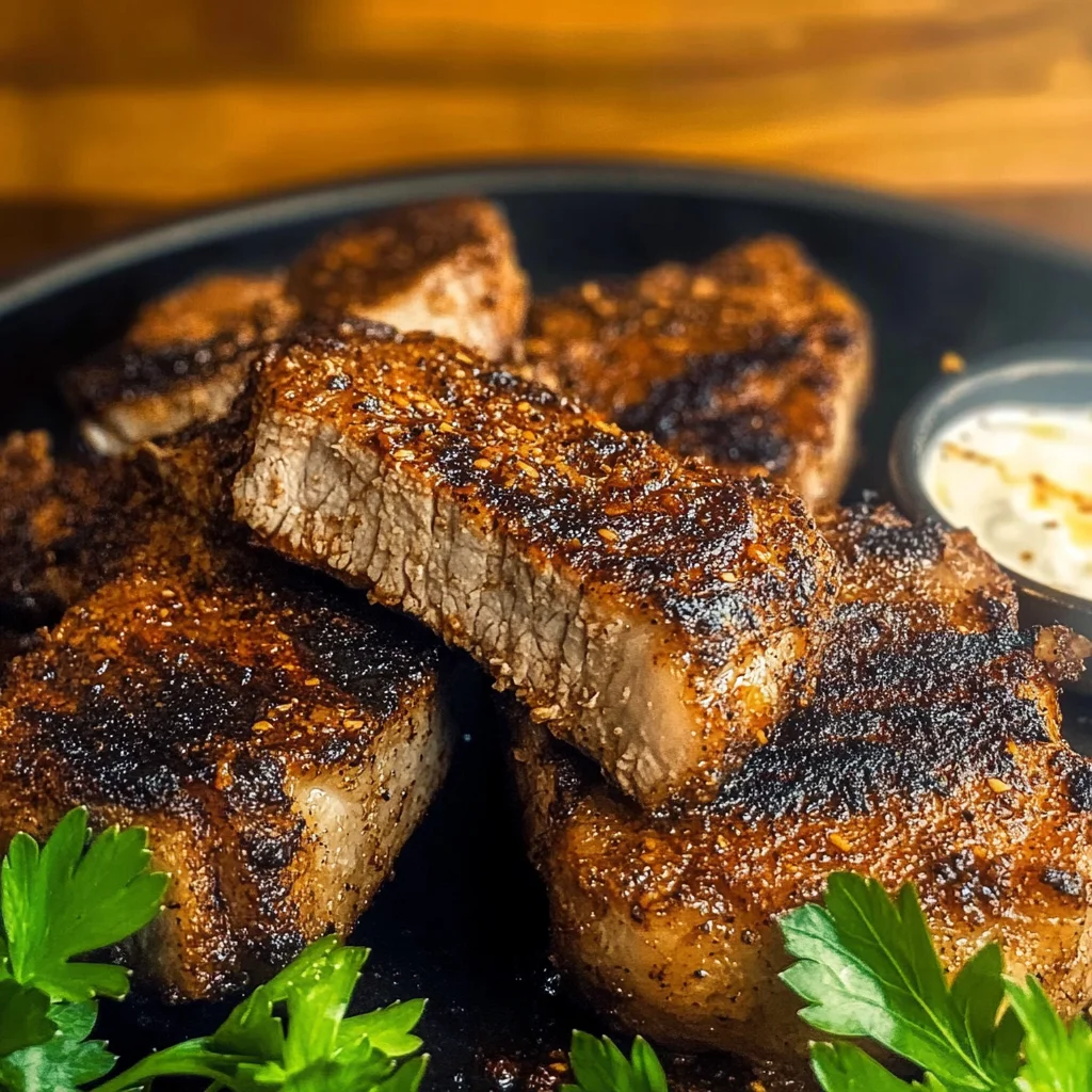 Blackened Pork Chops on the Blackstone