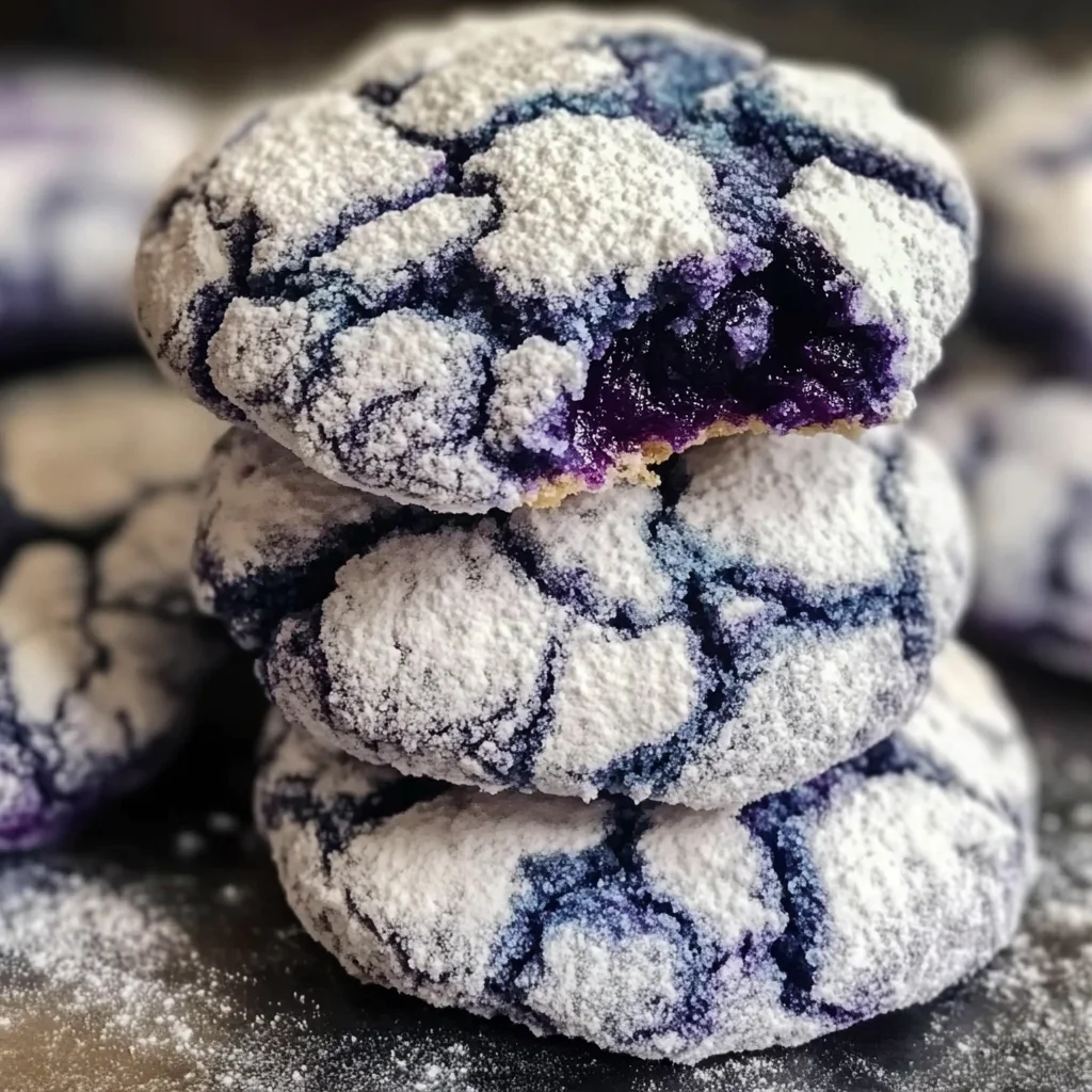 Blueberry Crinkle Cookies