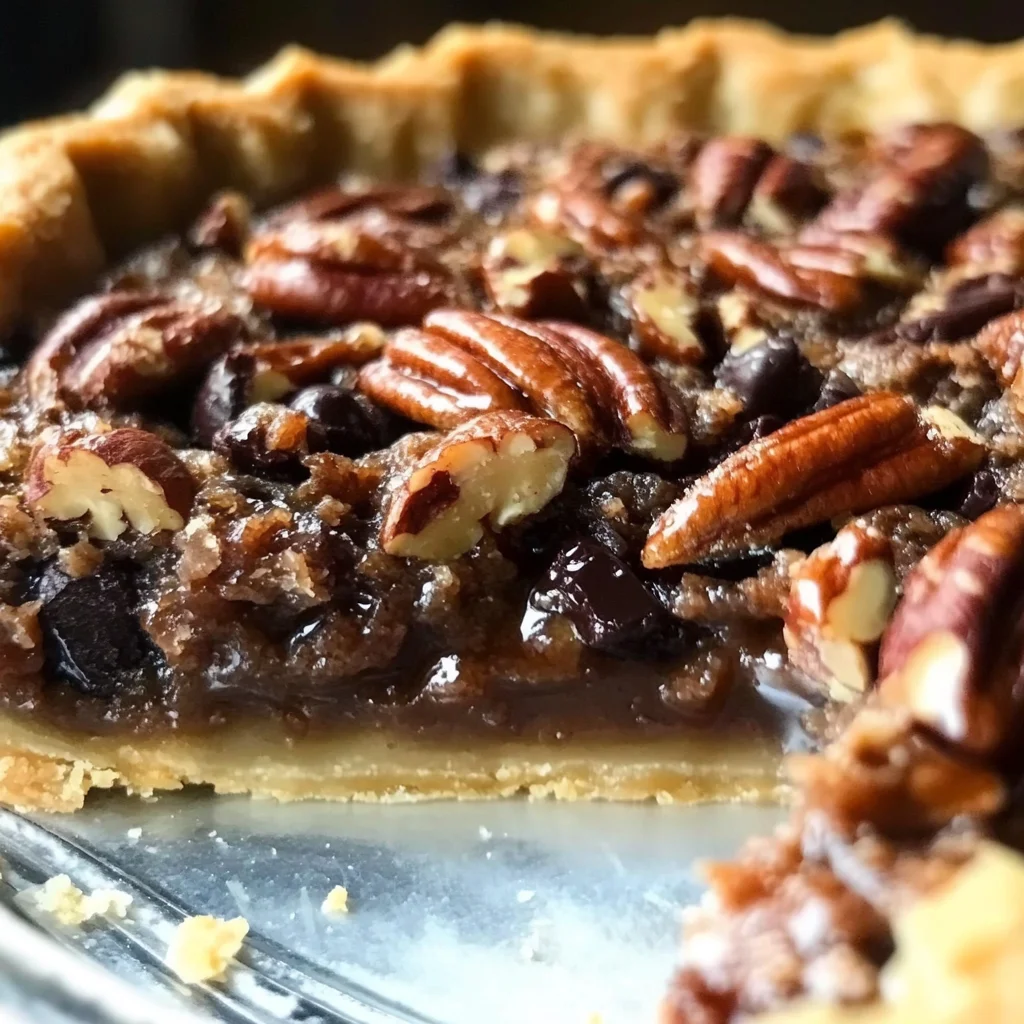 Chocolate Bourbon Pecan Pie