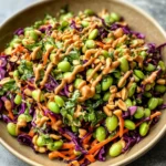 Edamame Salad with Peanut Sauce