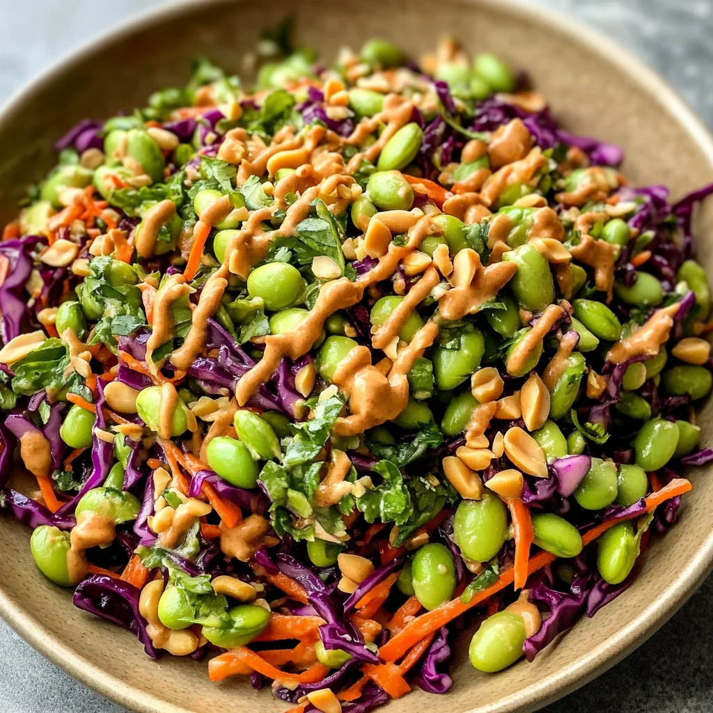 Edamame Salad with Peanut Sauce