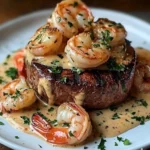 Filet Mignon with Shrimp and Lobster Cream Sauce