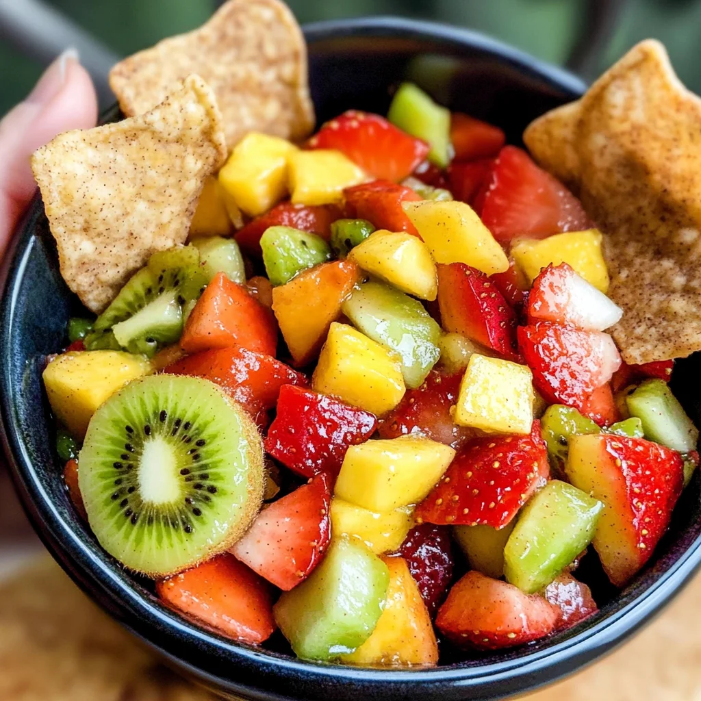 Fruit Salsa with Cinnamon Chips