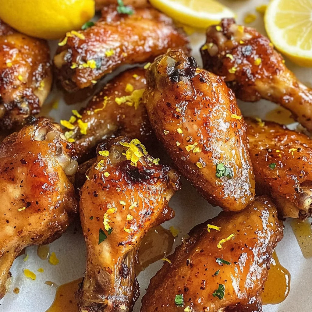 Hot Honey Lemon Pepper Chicken Wings (air fryer method)