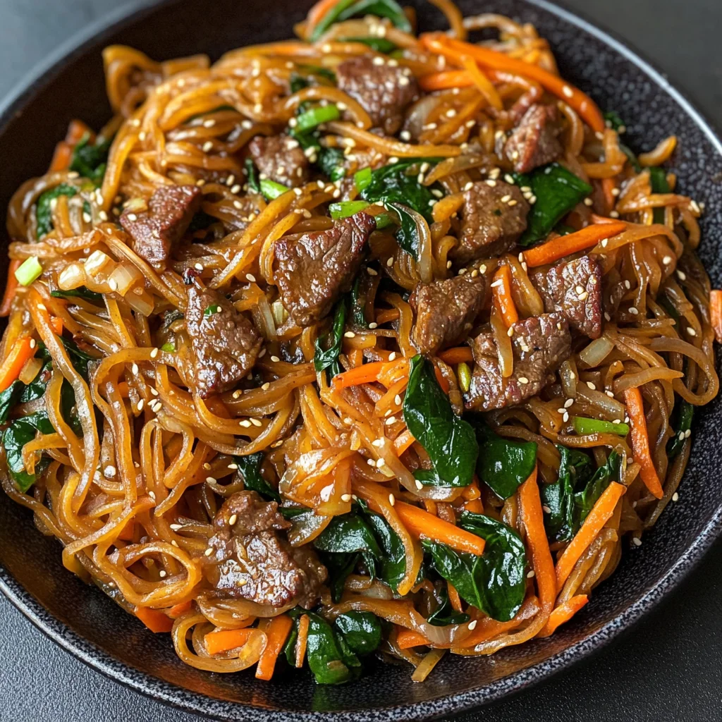 Korean Stir-Fried Sweet Potato Noodles Recipe