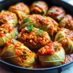 Lentil and Rice Stuffed Cabbage Rolls