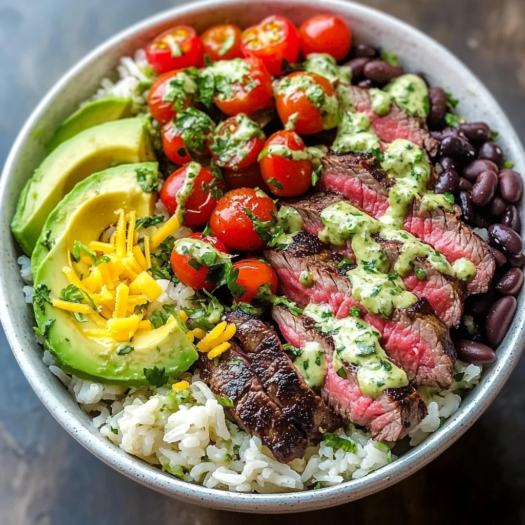 Cilantro Lime Steak Bowls