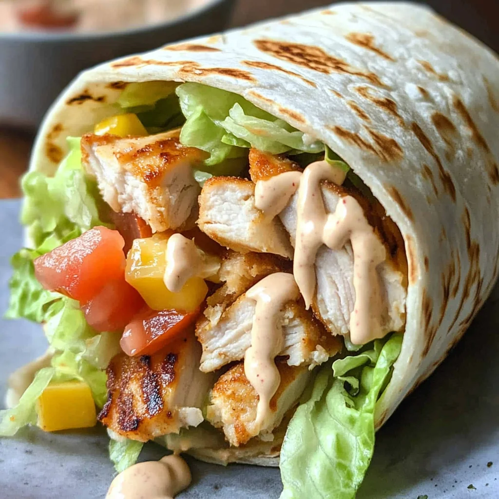 Grilled Chicken Wrap with Chipotle Mayo