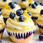 Lemon Blueberry Cupcakes with Lemon Cream Cheese Frosting