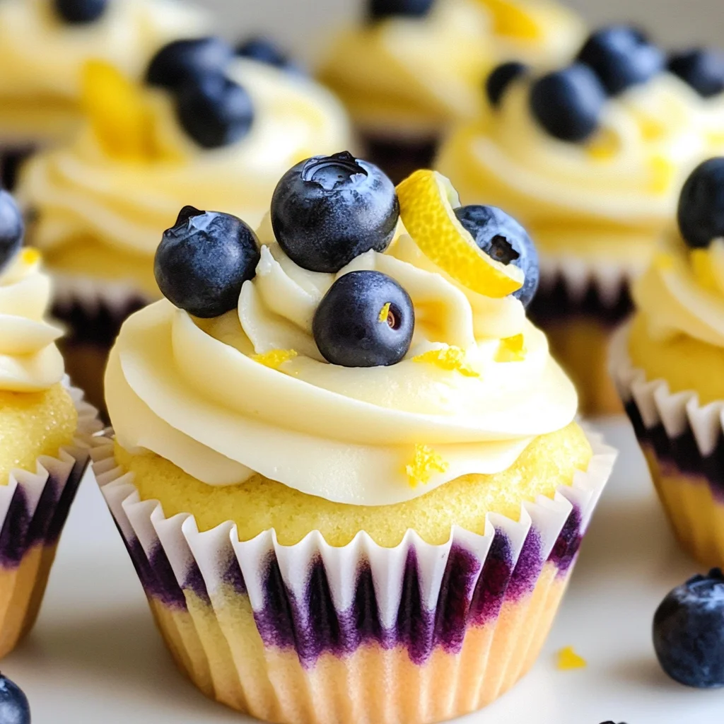 Lemon Blueberry Cupcakes with Lemon Cream Cheese Frosting