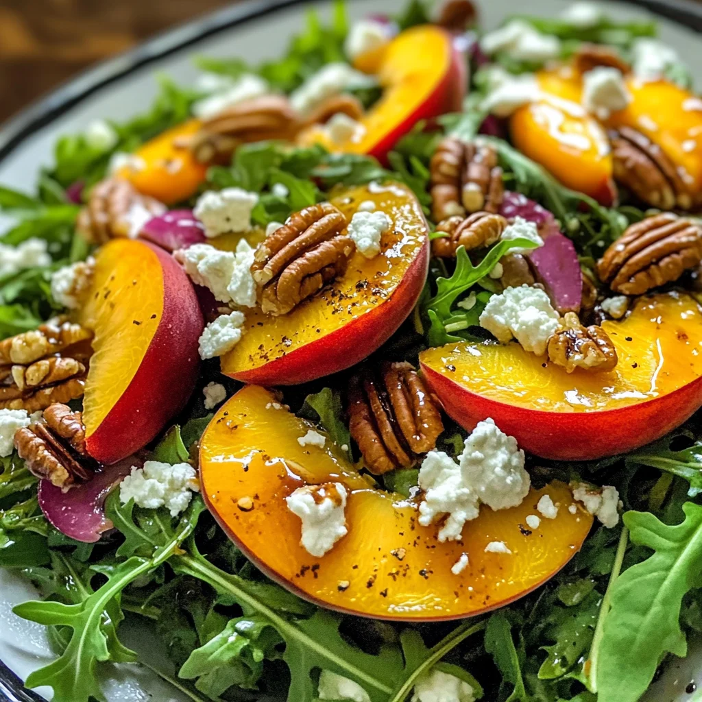 Peach Arugula Salad